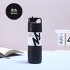 New Design Japanese Style Travel Tumbler Thermos Mug 500ML Steel Double Wall Coffee Vacuum Flask Straw