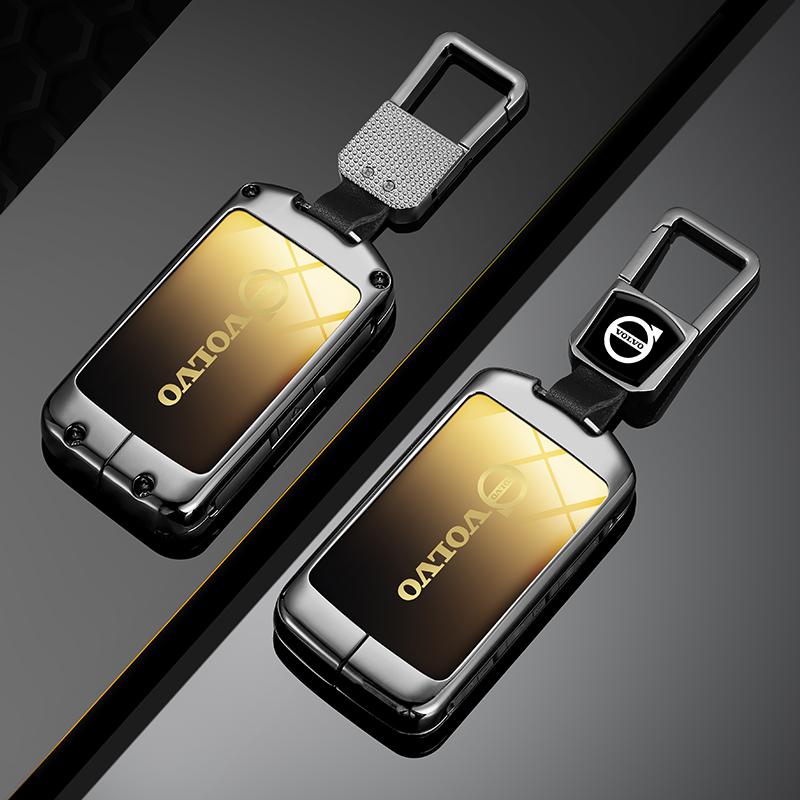 Szwdr4 Zinc Alloy Car Key Case Cover Key Bag Shell Holder For Volvo XC60 XC40 XC90 S90 V60 S60 V90 C40 Polestar 1 Polestar 2 Accessory