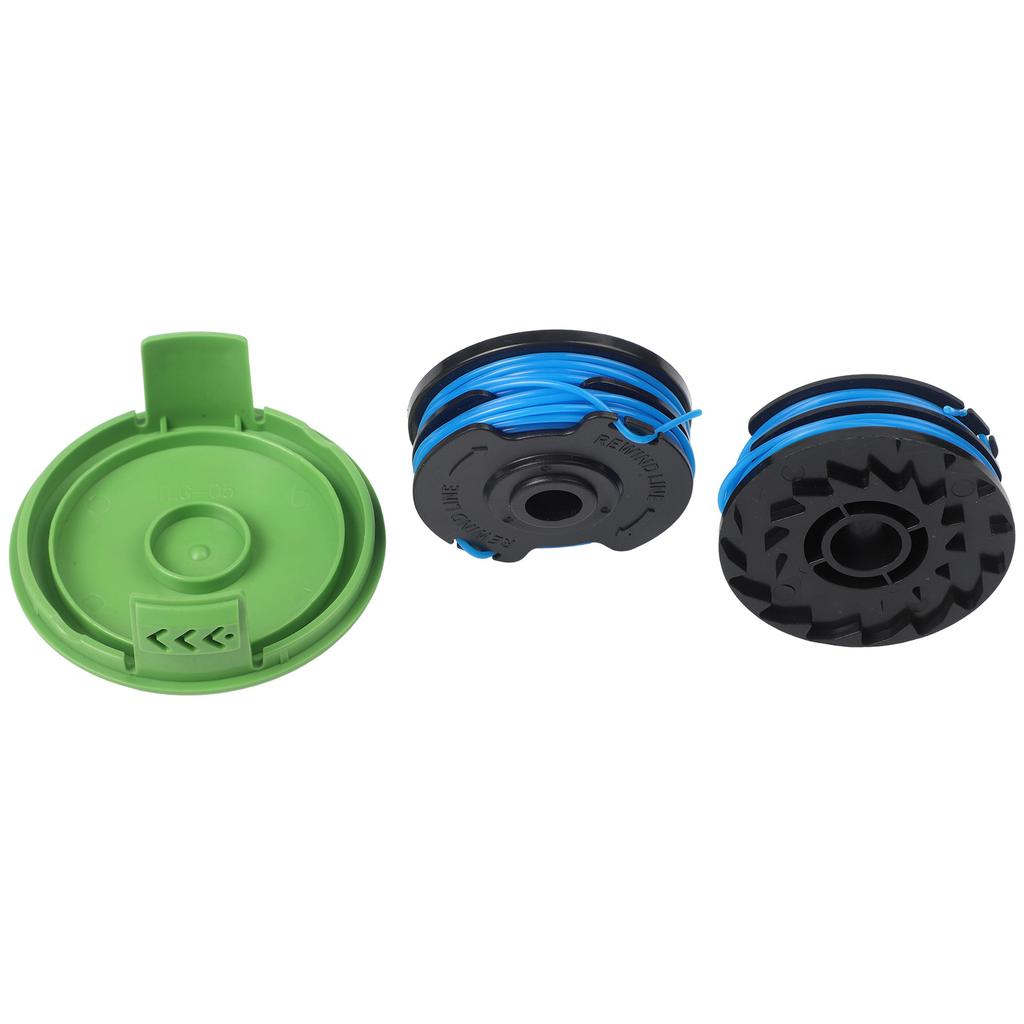 6pcs Spool Set and 1 Cap for Greenworks Models 27 Feet of Nylon Line for Effective Lawn Maintenance and Trimming
