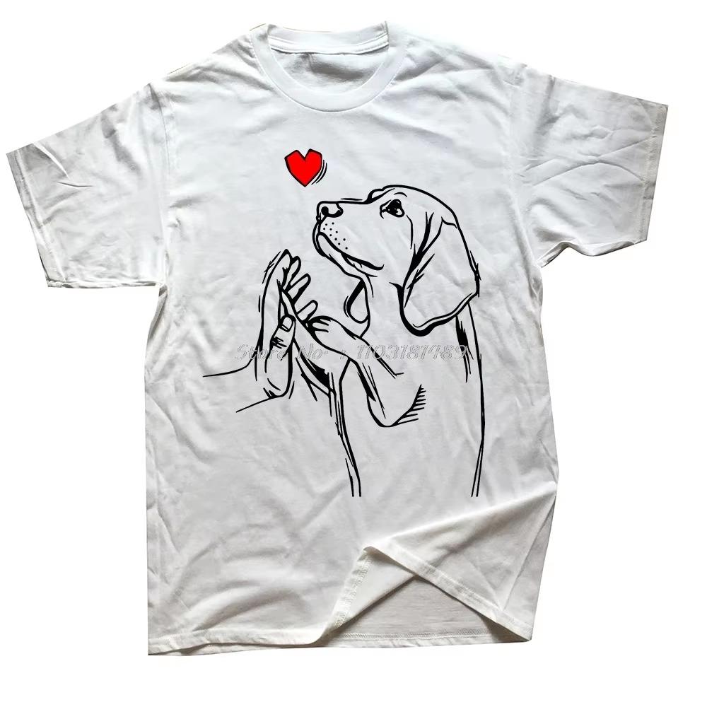 Funny Beagle Dog Love Cute Dog Mom Fathers Day Puppy T Shirt Men  Tshirt Short Sleeve Swimming T-shirt Unisex Tops Tees