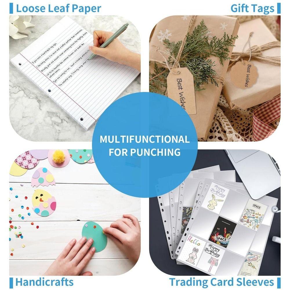 2Pcs Portable Single Hole Punching Machine Creative Mini Paper Puncher  School Supplies