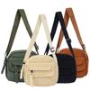 Korean Corduroy Messenger Bag Solid Color Canvas Fashion Casual Shoulder Bag Student Commuting Japanese Small Satchel
