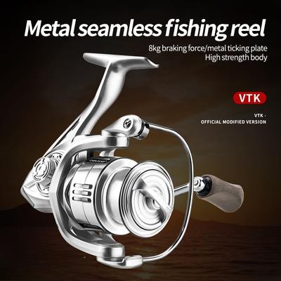High Speed Ratio 8 Kg Resistance Gapless All-metal Spinning Wheel Long-distance Casting Sea Rod Wheel Luya Fish Wheel Micro-object Fishing Line Wheel