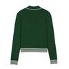 GOXO Knit Cardigan Classic Logo Green