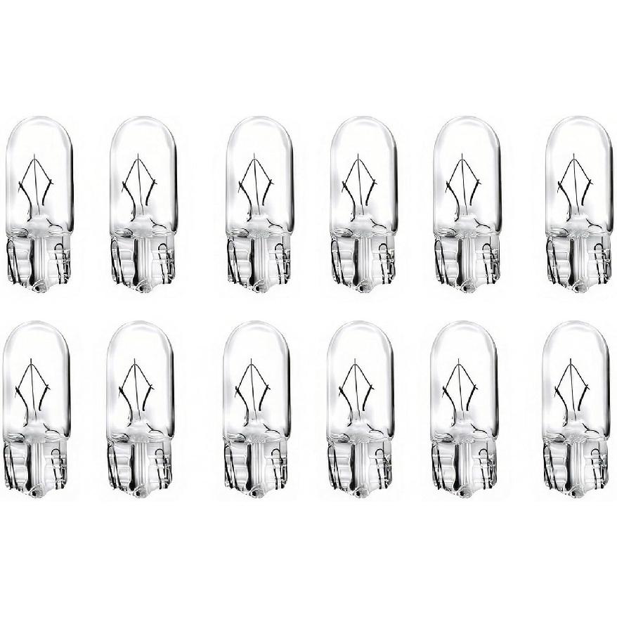 194 Bulb,168Bulb,T10 Light Bulb W5W 1/4 Wedge Base 12V 5W Side Marker Light Bulb Compatible for T10 194 2825 License Plate 168 W5W Car Lights. (10,