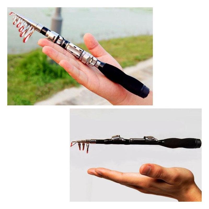 Telescopic Mini Fishing Rods Super Hard Carbon Steel Rivers Lakes Fishing Rod Portable Sea Pole Fishing Accessories