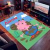Custom personalization Peppa Pig Print Area Rug - Soft, Washable Non-Slip Indoor Mat,Living Room,Home&Office Decorative Rug