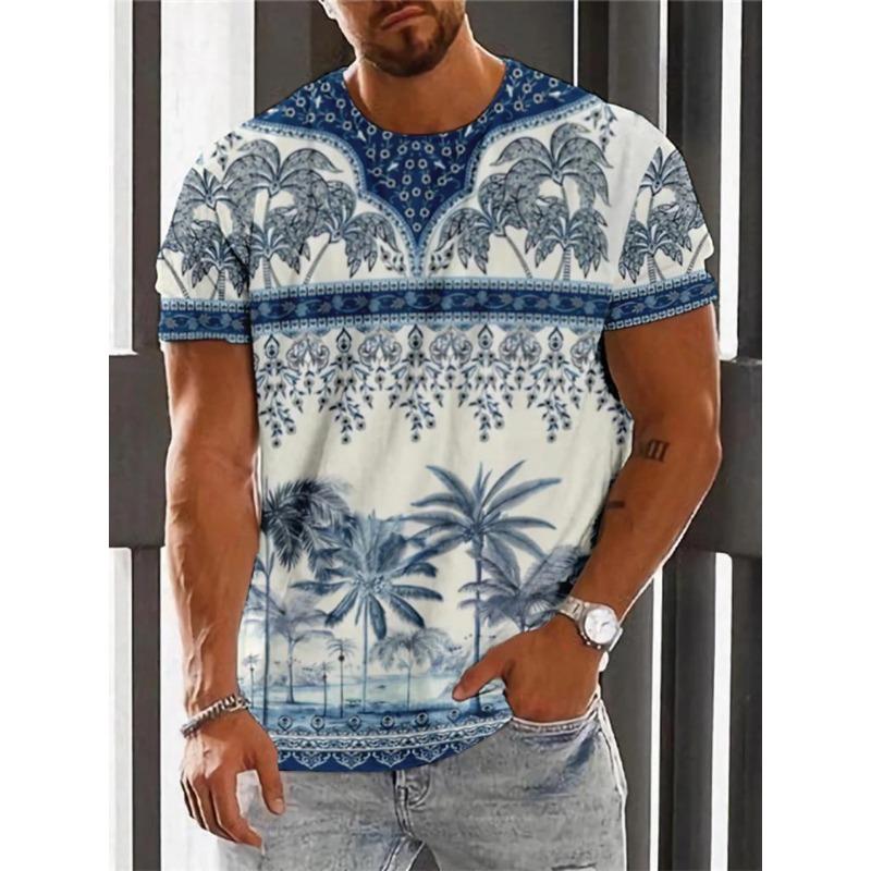 Tricou etnic de epocă Îmbrăcăminte cu imprimeu 3D Topuri pentru bărbați Tricou supradimensionat cu mânecă scurtă de vară Îmbrăcăminte de stradă pentru bărbați Haine pentru bărbați