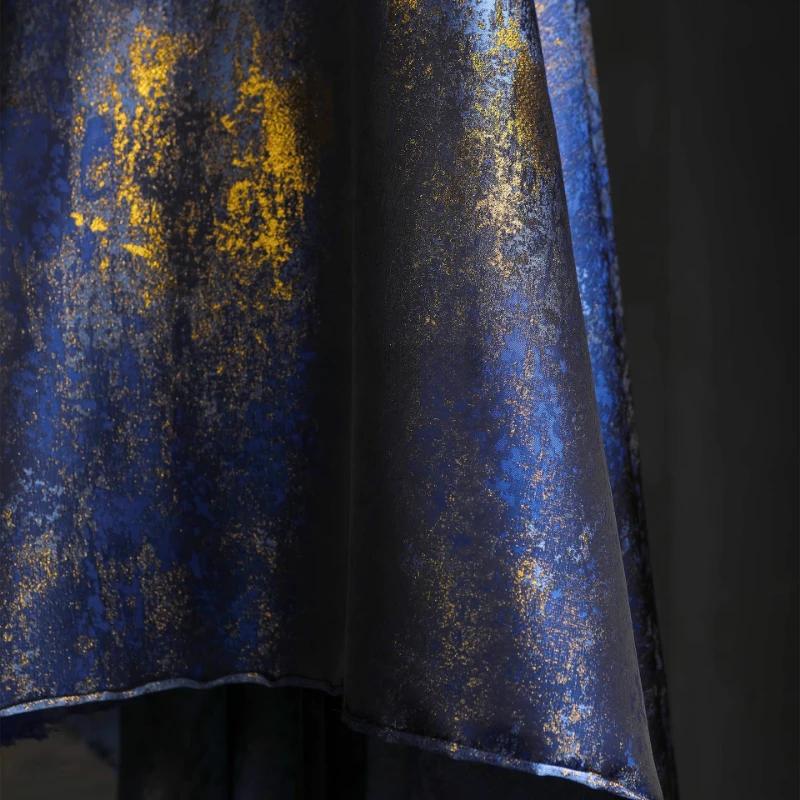 Jacquard Black Gilt Double Gradient Cloth/Retro Reflective Texture Chinese Style Cheongsam Clothing Designer Fabric