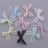 20pcs 3.5x4cm Gauze Satin Ribbon Bows Colorful Small Size Bowknots For DIY Wedding Party Headwear Gifts Packaging Decoration