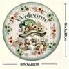 Rustic Welcome Gnome Wall Art Metal Sign Farmhouse Home Garden Porch Decor