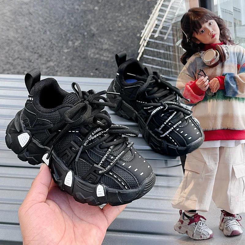Schüler Laufschuhe Verschleißfest für Kinder Sneaker Mesh Atmungsaktiv 2024 Nagelneu Mode Jungen Mädchen Sportschuhe Vielseitig
