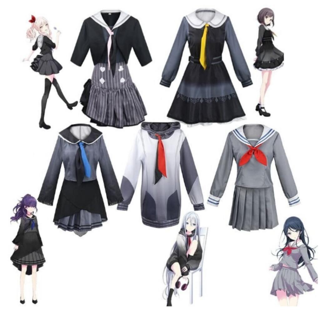 Akiyama Mizuki Cosplay Costumes, Colorful Stage Gowns, Halloween Party Costumes, Full Set