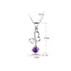 Korean Style Exquisite Heart and Star Zircon Pendant Necklace for Women