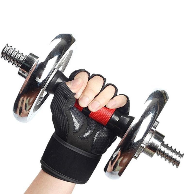 Weight Lifting Gym Gloves Men Sports Gloves Fitness Workout Exercise Training Protect Wrist Weightli