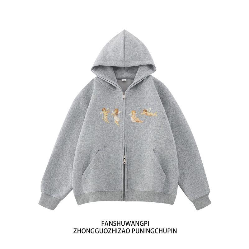 

Ленивый Свободный Повседневный Тонкий Кардиган Толстовка на Двойной Молнии Melange gray 2XL