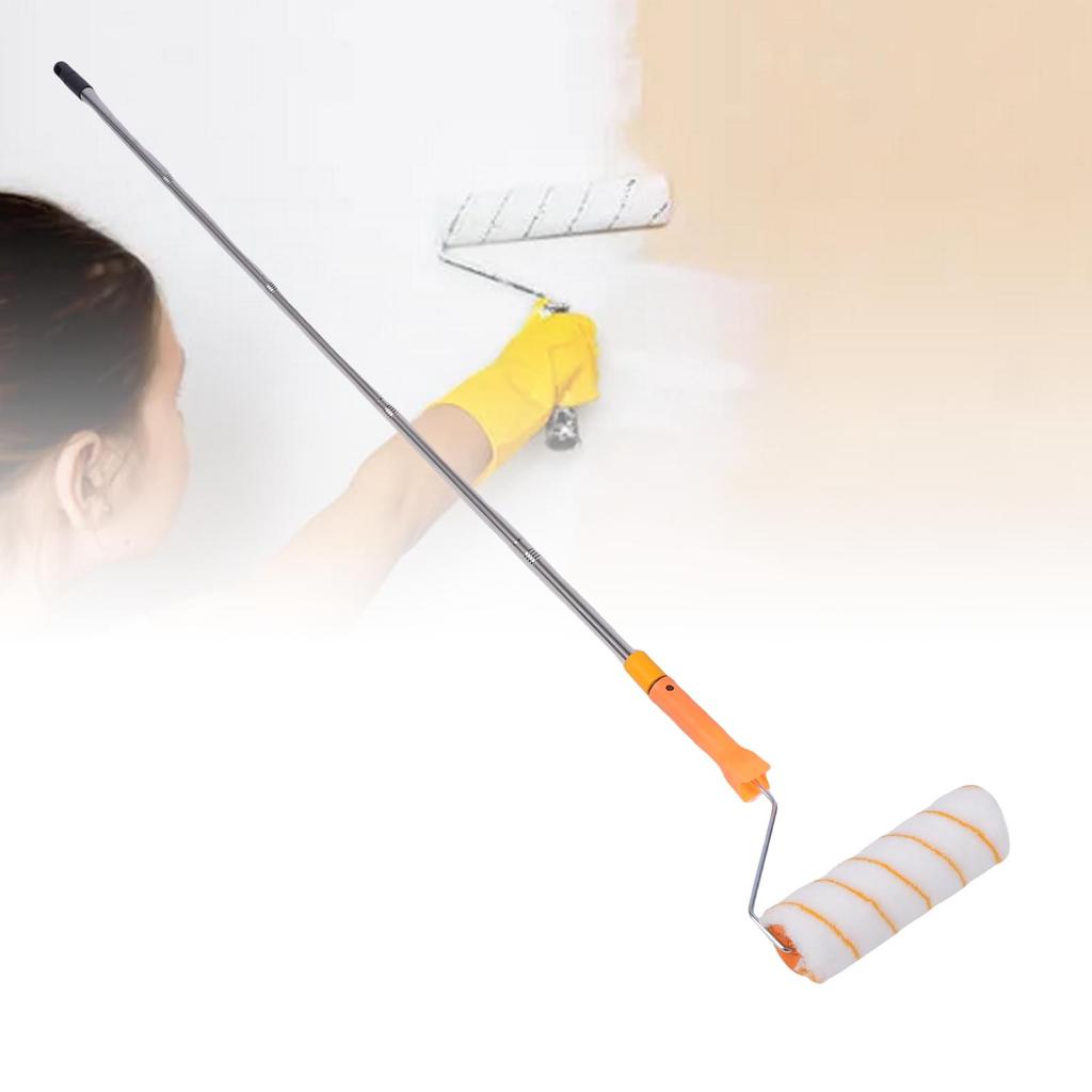 Paint Roller Kit Set Multi Function with 1.2m Stainless Steel Extended Detachable Pole Handle for Wall Ceiling