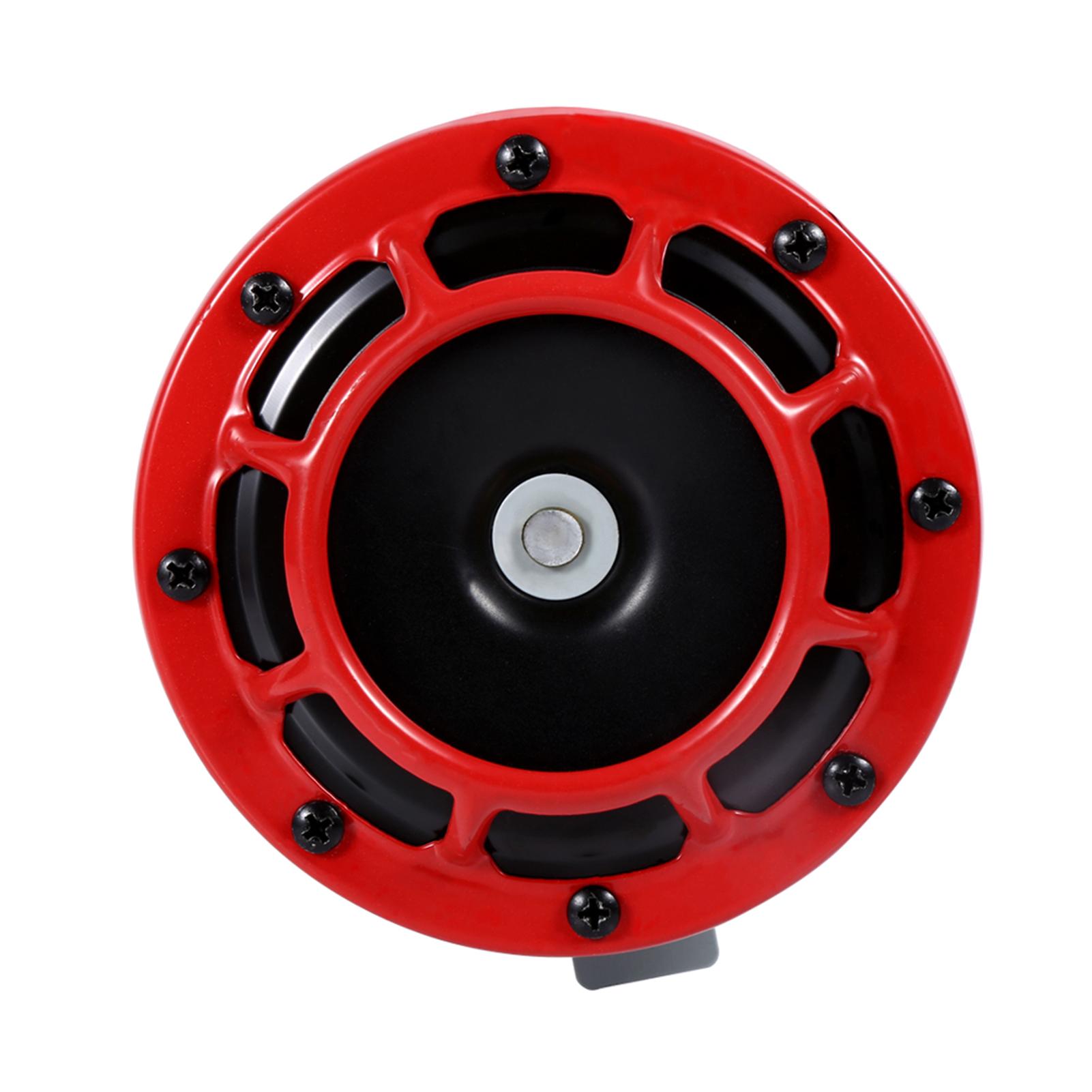 

12V Car Grille Mount Electric Blast Tone Horn Super Tone Loud Compact Electric Horn Red