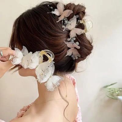 Butterfly Grabber for Women   New High-end Sweet Hair Accessories  the Back of the Head Is Curled with Claws Shark Clip