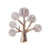 Exquisite Alloy Tree Brooch with Zircon Crystal Lightweight Lapel Pin Accessory Elegant Clothing Accessories