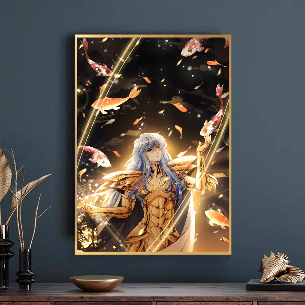 Plakat Saint Seiya Samoprzylepna Sztuka Wodoodporny Papierowy Naklejka Kawiarnia Bar Pokój w Domu Studenckim Dekoracja Ściany
