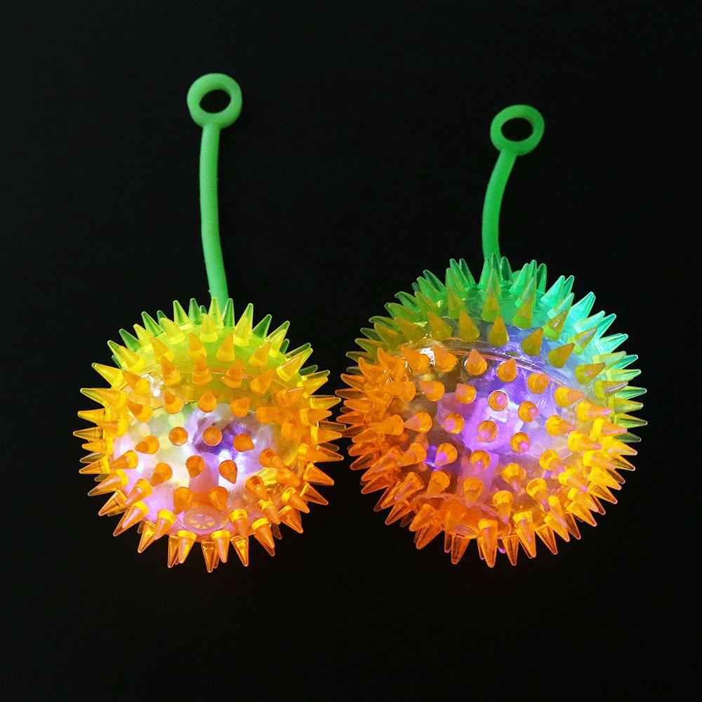 Toy Led Light Up Toy Glowing Elastic Ball Toy Glowing Hair Flash Ball Elastic Glow Hair Ball