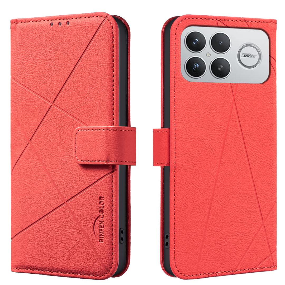 

Роскошный магнитный кожаный чехол-бумажник с откидной крышкой для Xiaomi POCO F8 Ultra M7 F7 C85 C75 C55 Ударопрочный с подставкой Сумка Чехол-книга Poco X5 Pro красный