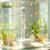 Paesaggio Horror Sottomarino Decorazione Scheletro Danzante Aeratore Acquario con Articolazioni Mobili per Decorazioni Acquario di Halloween, Accessori Spettrali