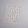 5D Gold-Foil Wild Rose Embossed Nail Art Stickers