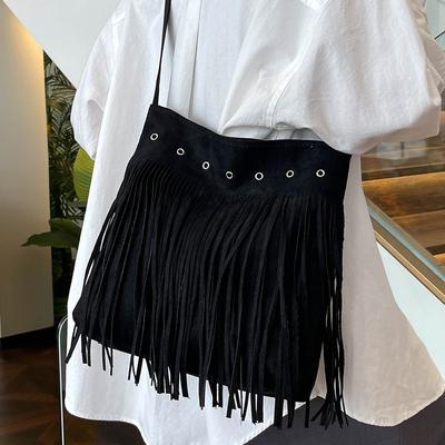 Large Capacity Bag New Fashionable Crossbody Bag for Women Ins Fashionable Versatile One-shoulder Tassel Bag