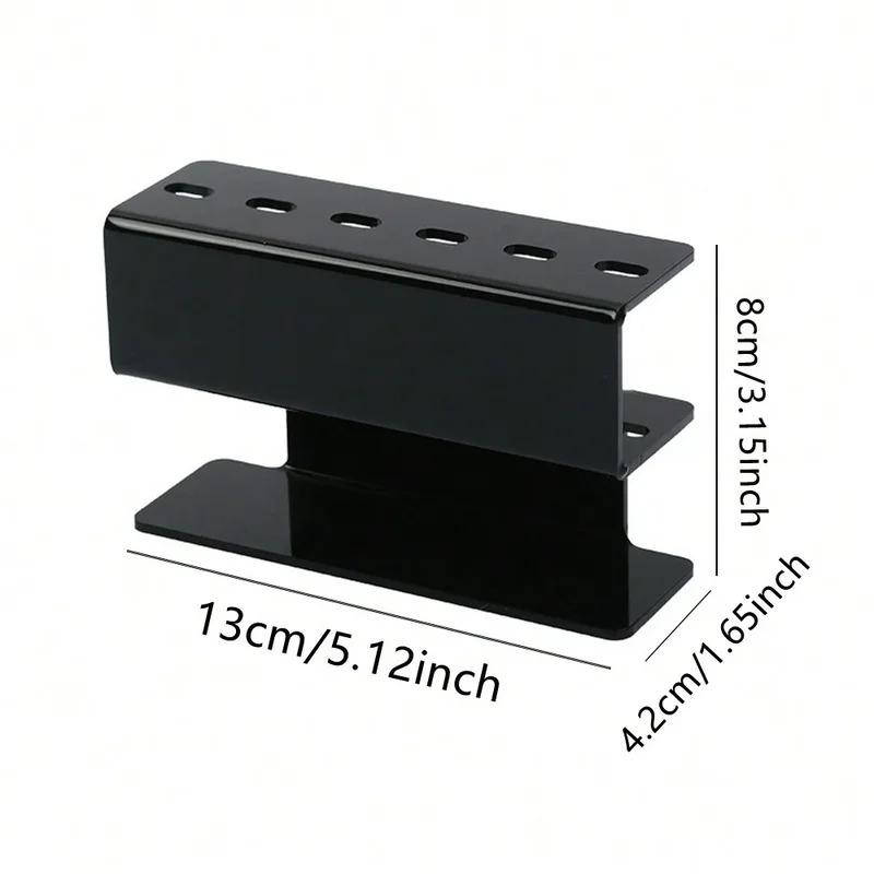 6-Hole Acrylic Tweezer Storage Rack Professional Eyelash Extension Display Stand Space Saving Tweezers Organizer Makeup Tools