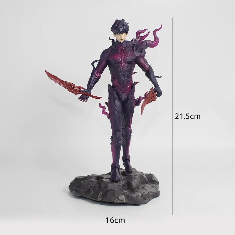 21cmsolo leveling animation characters Cheng Xiaoyu hunter form Jeglite knight action figure PVC series model boycollectiongifts