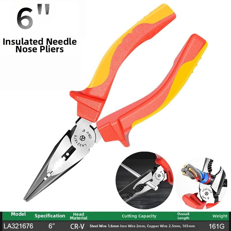 High Voltage Insulated Pliers Electrician Wire Cutters Insulated Pliers 1000V Insulation Cuts Wires Up To 2.0mm