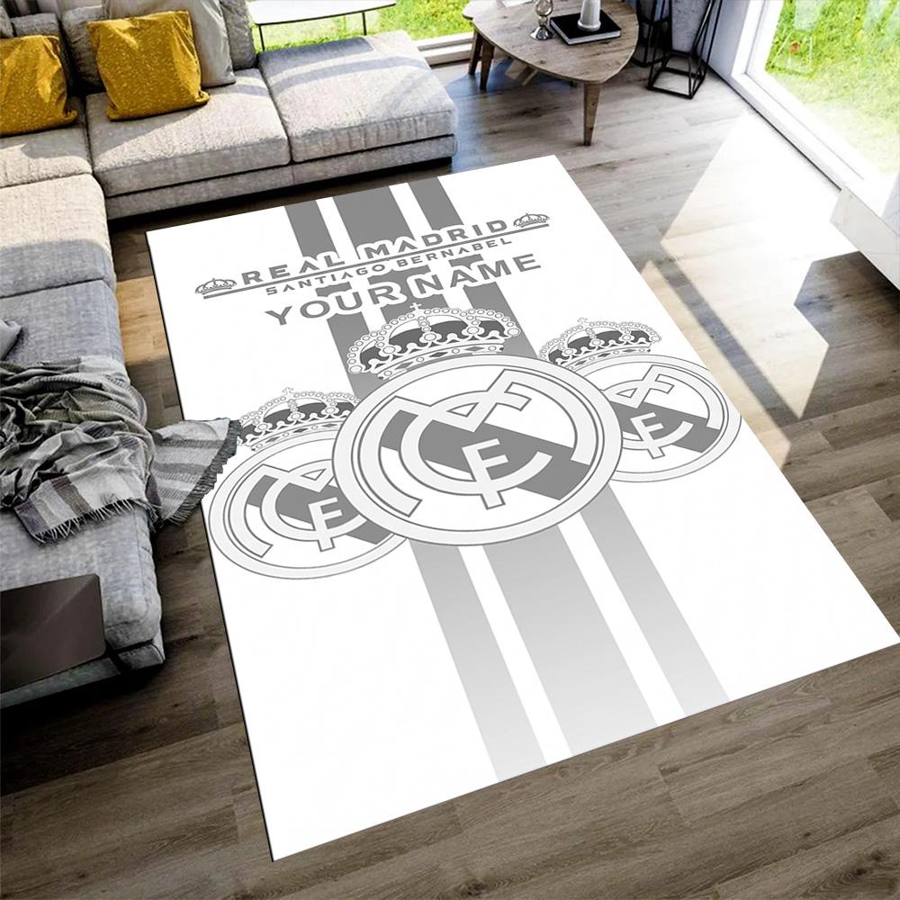 Real Madrid Club Customize Your Name Carpet Design for Dining Room Bedrooms Hallway Decorate Room Anti-slip Rug Office Home Decor