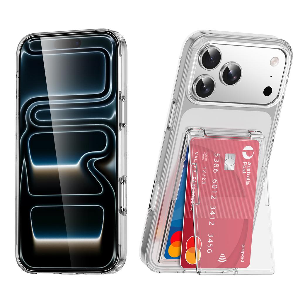 New for IPhone17 Frosted Card Holder Holder Mobile Phone Case 16Pro Air Bag Anti-fall 15 Mobile Phone Protective Cover