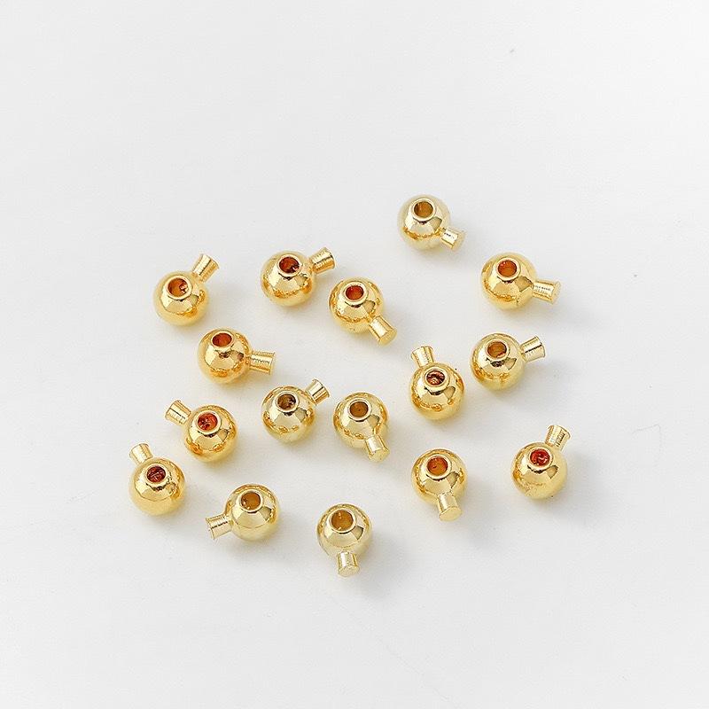 20Pieces Convenient Bead Positioning Clasps Stopper Spacer Bead Crimp End Beads Jewelry Accessories for Handmade Crafts.