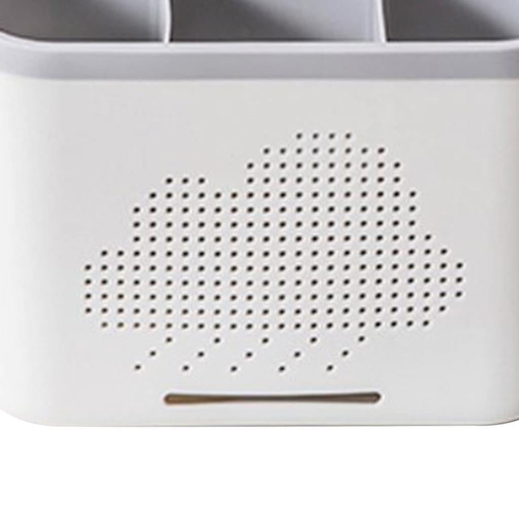 Kitchen Utensil Holder Countertop Cutlery Caddy Fork Spoon Chopstick Organizer with Drainage