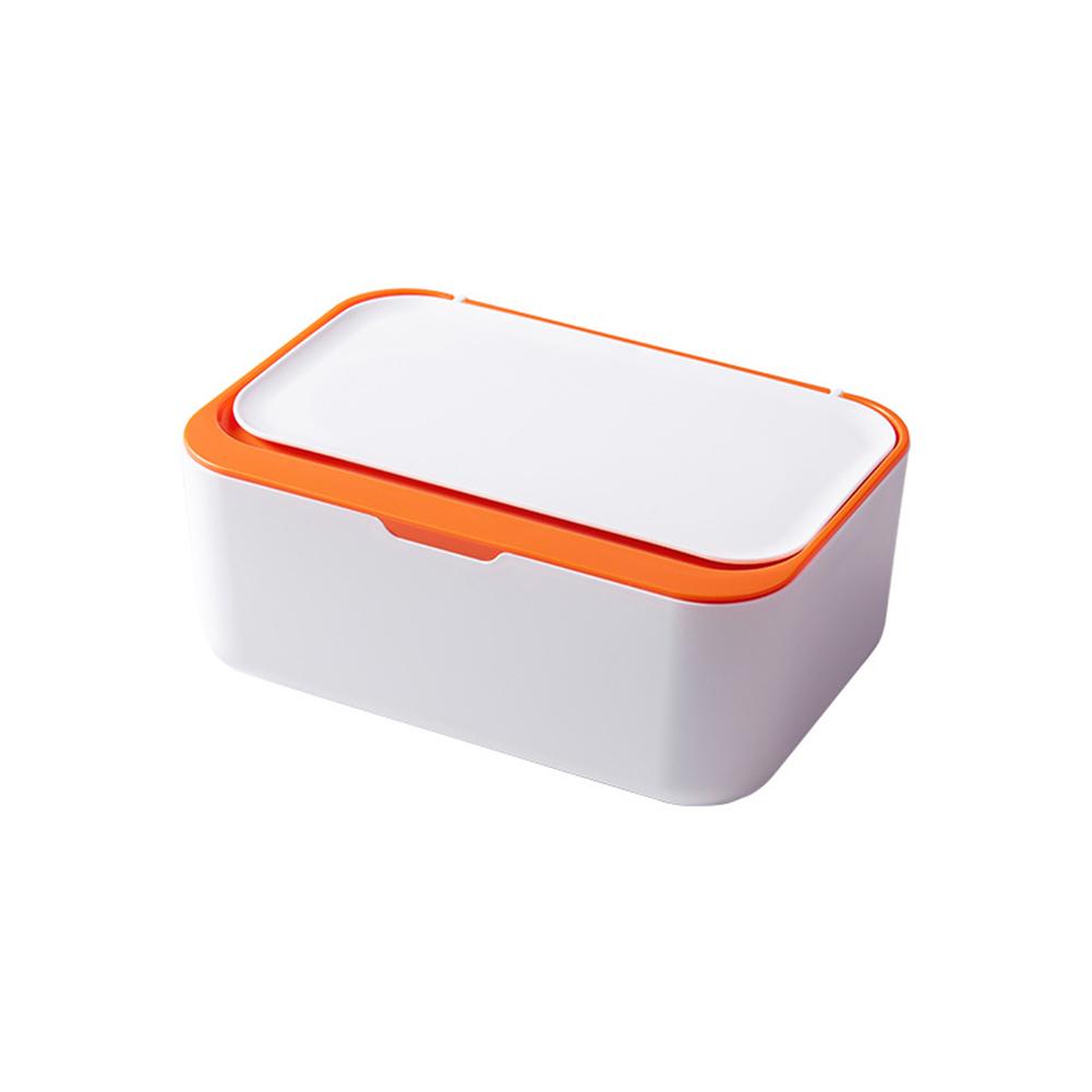 

Baby Wipes Container Wipes Dispenser Effective Seal Elegant Design Anti-Skid Feet Easy Maintenance Plastic Construction помаранчевий