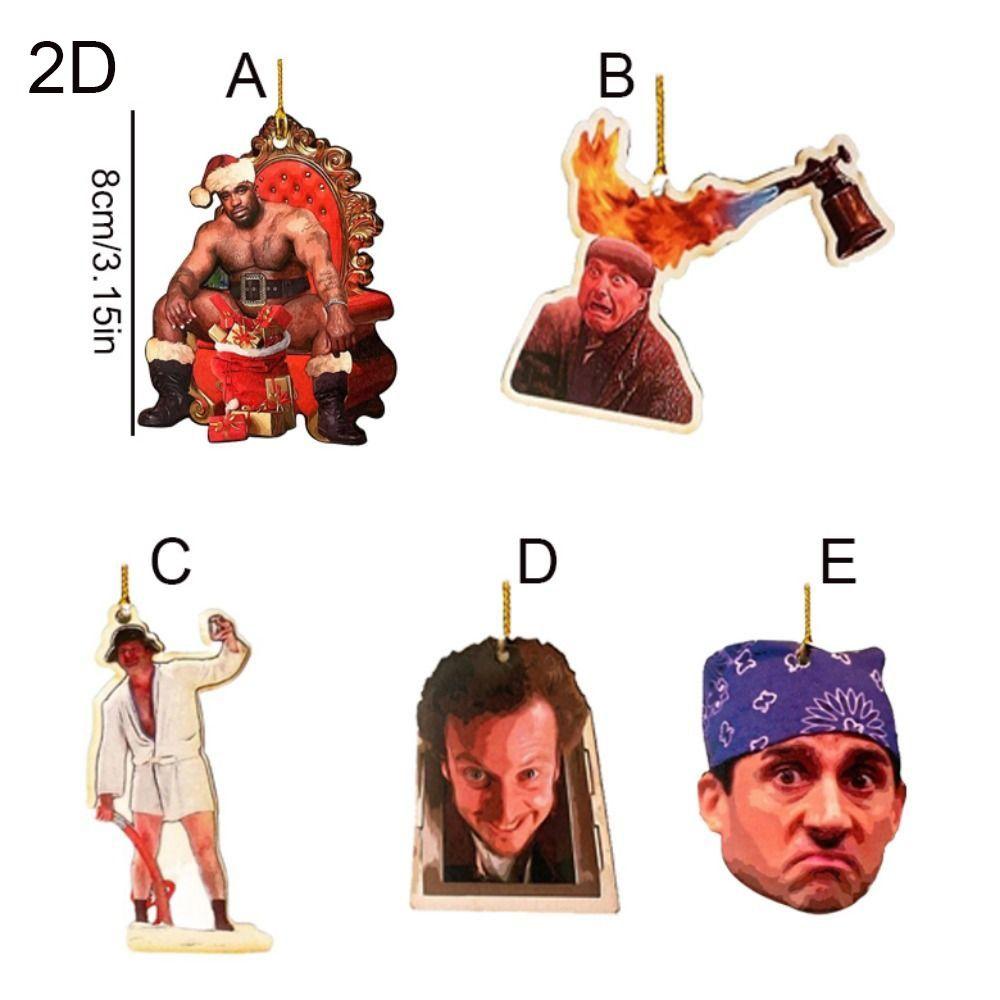 Pendentif à Suspendre Arbre de Noël en Acrylique Décoration d'Arbre de Noël Décorative Portes