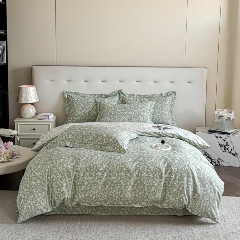 3 Piece Egyptian Cotton Bedding Set with 1 Duvet Cover and 2 Pillowcases Printed Soft Breathable Skin Friendly Comfortable