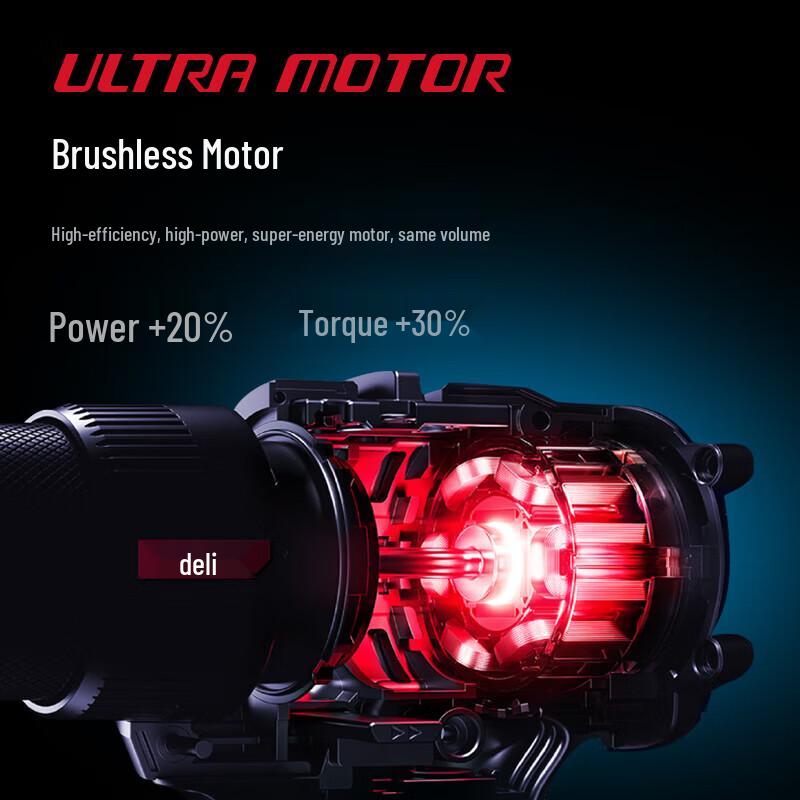 Deli 16V Cordless Brushless Impact Drill CN plug (adapter included)