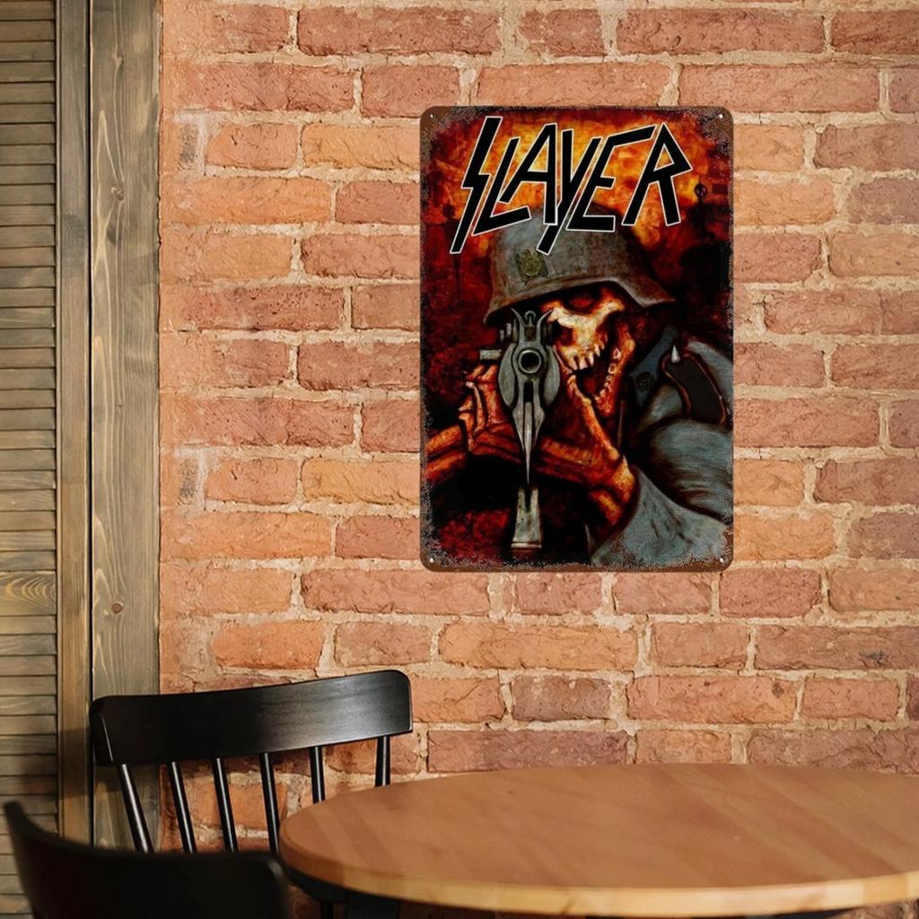 Vintage Slayer Heavy Metal Album Plakát Kovový Plechový Značka Deska Severské Nástěnné Umění Talíře pro Domácí Dekoraci Pokojů Dárky pro Kluuka
