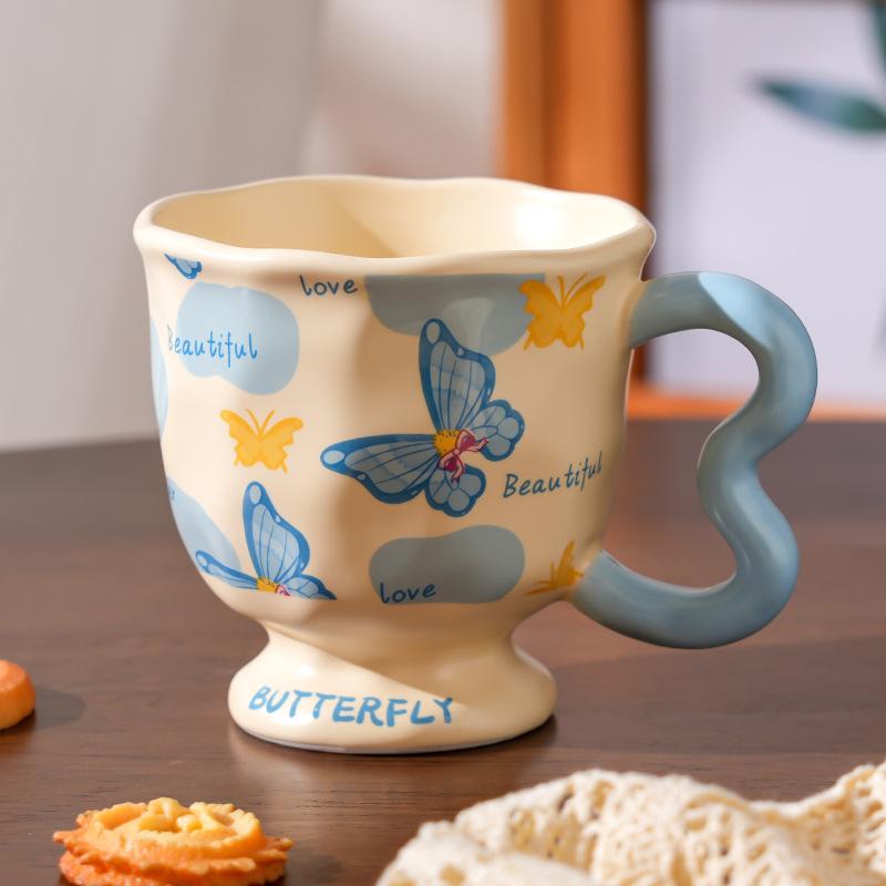 Ceramic Cups High Value Household Couples Water Cups Gift Boxes Creative Hand Gifts High End Sense Mugs