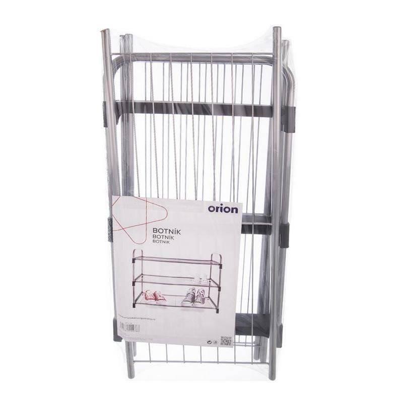 3-level metal shoe rack 65.5x30x54 cm