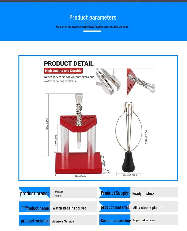 Single Needle Dial Hand Setter & Remover: Watch Repair Tool with Hand Presser Pliers