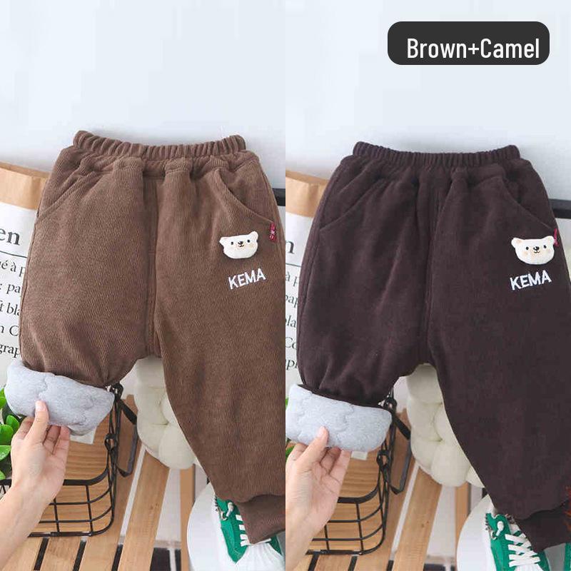 Kids' Thick Cotton Pants - Warm, Fashionable Winter Wear for Boys & Girls