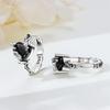 Orstarry S925 Silver Earring Vintage Style Carved Vine Black Zircon Hoop Earring For Women Birthday Gift Silver Jewelry