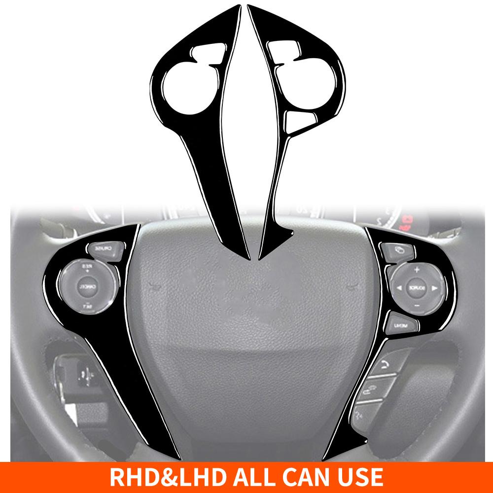 For Honda Accord 2014-2017 Piano Black Stickers Central Radio AC CD Selector Door Panel Car Accessories Interior Decorative