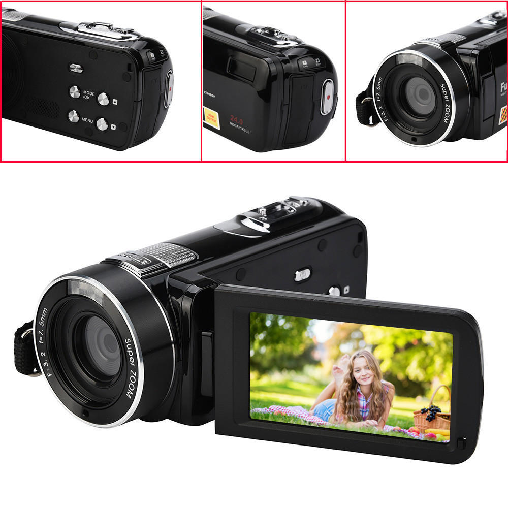 Infrared Night Vision Remote Control Handy Camera HD 1080P 24MP 18X
