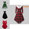 Mrs Santa Claus Christmas Dress Women Cosplay Party Costume Soft And Skin-touch Velvet Material